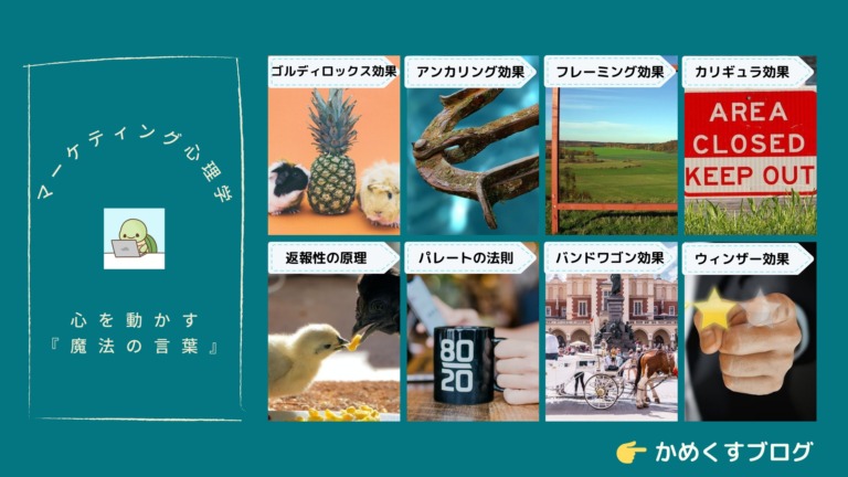 マーケティング心理学、かめくす作成カード